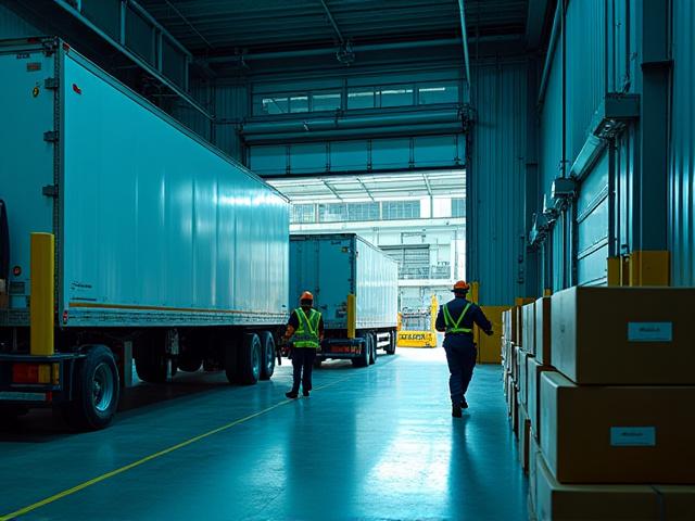 Automotive assembly parts being transported via dedicated logistics fleet