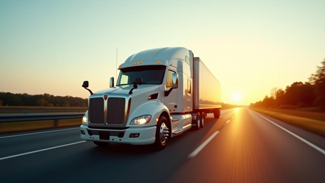 Modern logistics truck on a clear highway representing dedicated transportation services