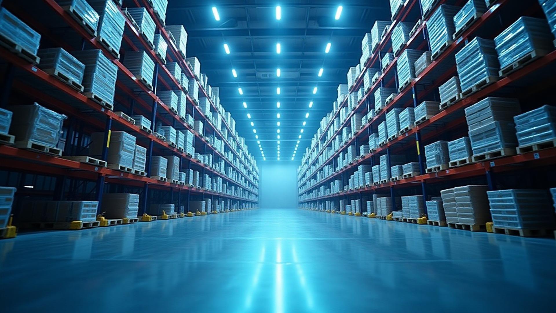 Modern expansive warehouse in Greer SC with organized racking